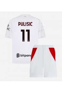 AC Milan Christian Pulisic #11 Jalkapallovaatteet Lasten Vieraspeliasu 2026-27 Lyhythihainen (+ Lyhyet housut)